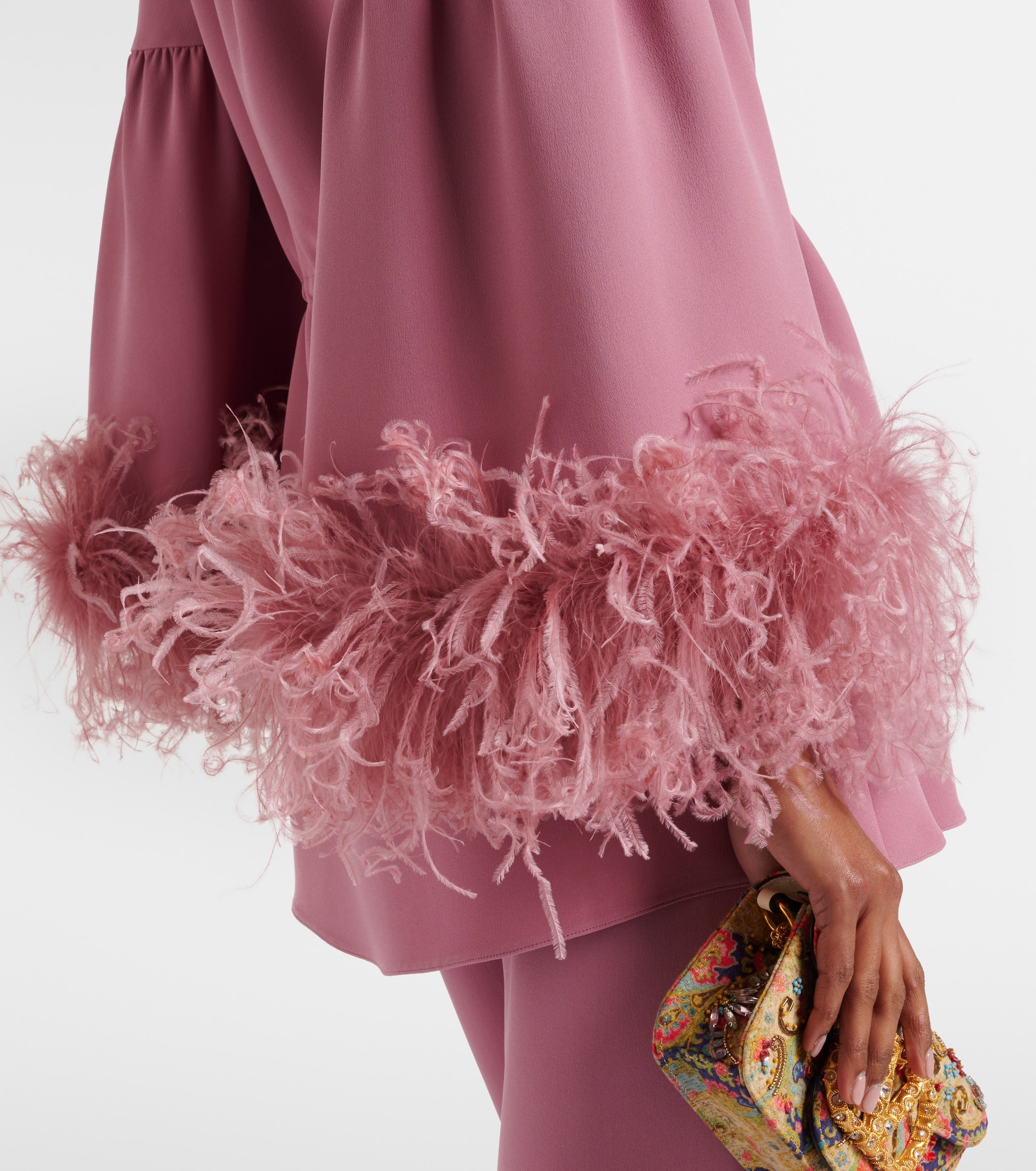 VALENTINO GARAVANI TOP WITH FEATHERS - BEYMEN