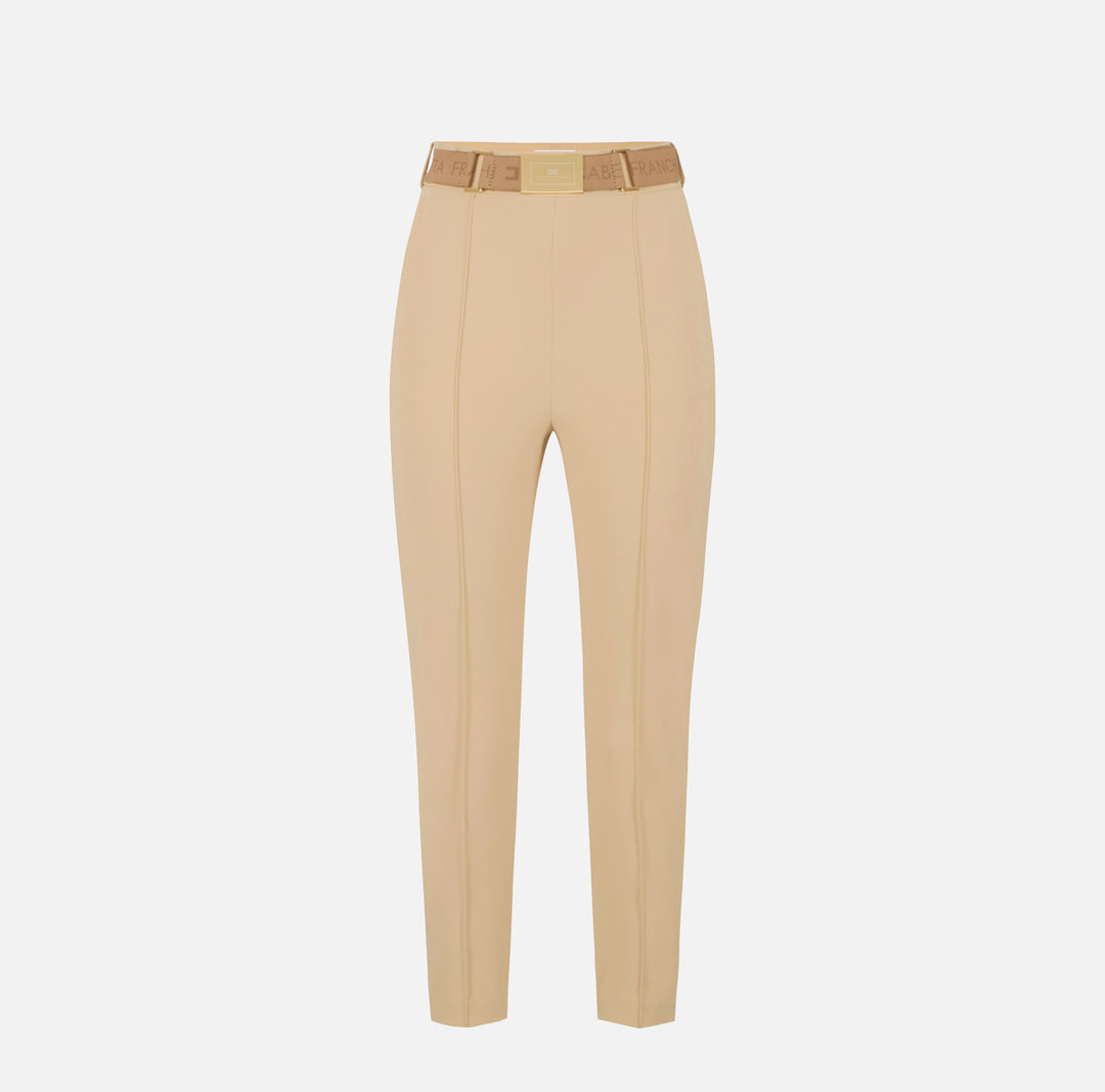 ELISABETTA FRANCHI PANTALONE CON CINTURA - BEYMEN