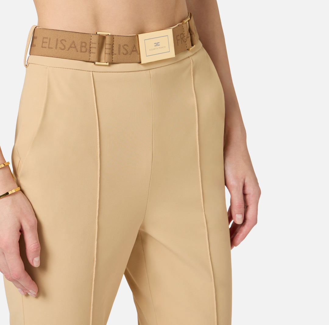 ELISABETTA FRANCHI PANTALONE CON CINTURA - BEYMEN