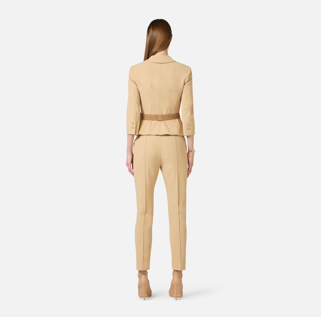 ELISABETTA FRANCHI PANTALONE CON CINTURA - BEYMEN