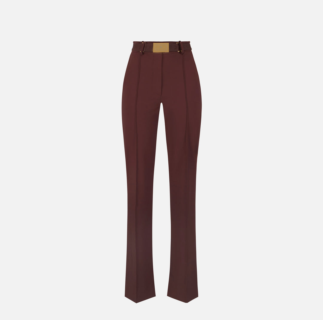 ELISABETTA FRANCHI PANTALONE CON CINTURA - BEYMEN
