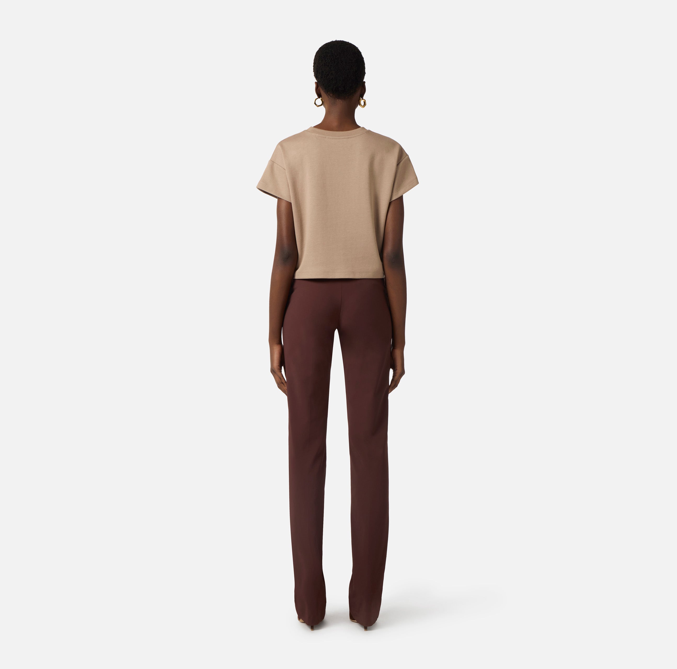 ELISABETTA FRANCHI PANTALONE CON CINTURA - BEYMEN