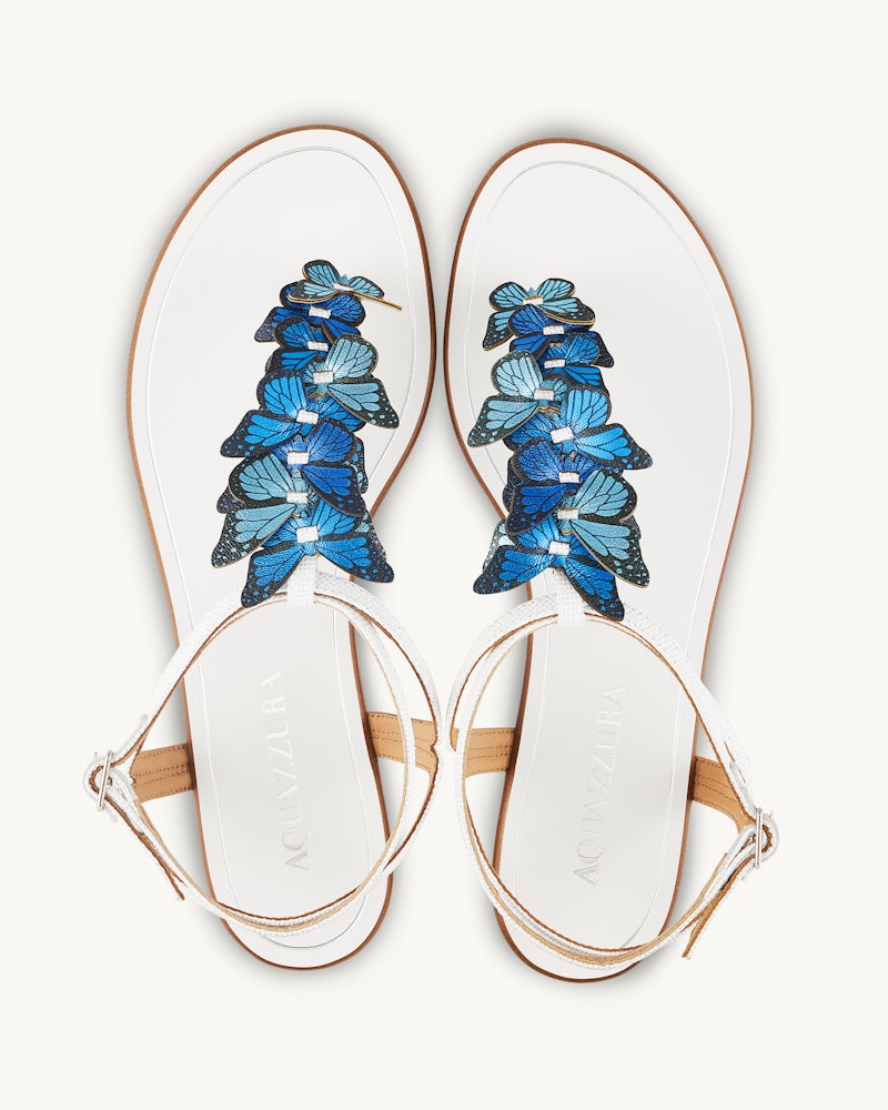 AQUAZZURA PAPILLON SANDAL FLAT - BEYMEN