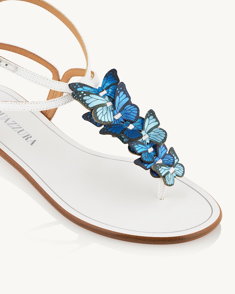 AQUAZZURA PAPILLON SANDAL FLAT - BEYMEN