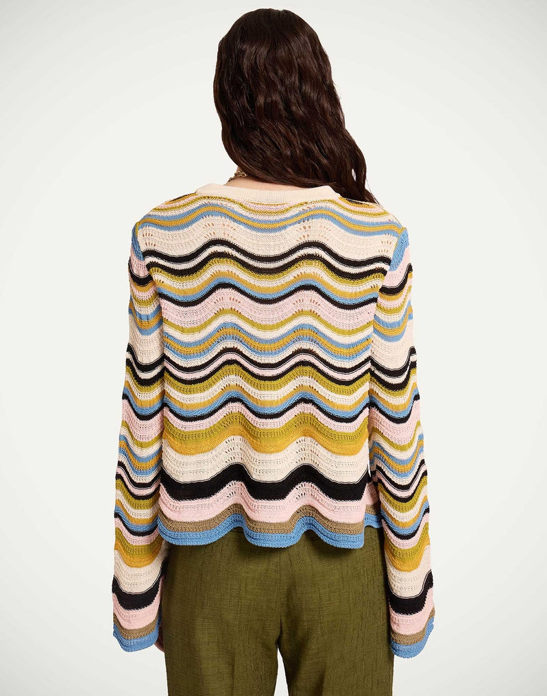 LA DOUBLEJ CHEVRON CROP SWEATER - BEYMEN