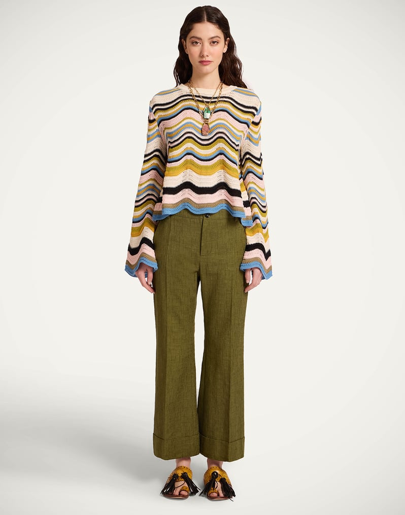 LA DOUBLEJ CHEVRON CROP SWEATER - BEYMEN