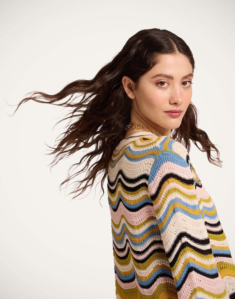 LA DOUBLEJ CHEVRON CROP SWEATER - BEYMEN
