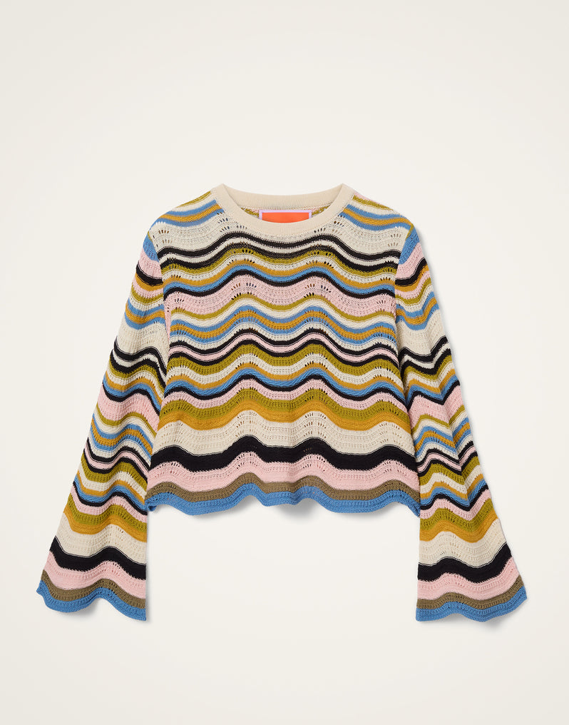 LA DOUBLEJ CHEVRON CROP SWEATER - BEYMEN
