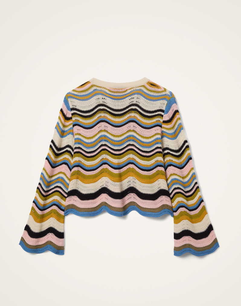 LA DOUBLEJ CHEVRON CROP SWEATER - BEYMEN