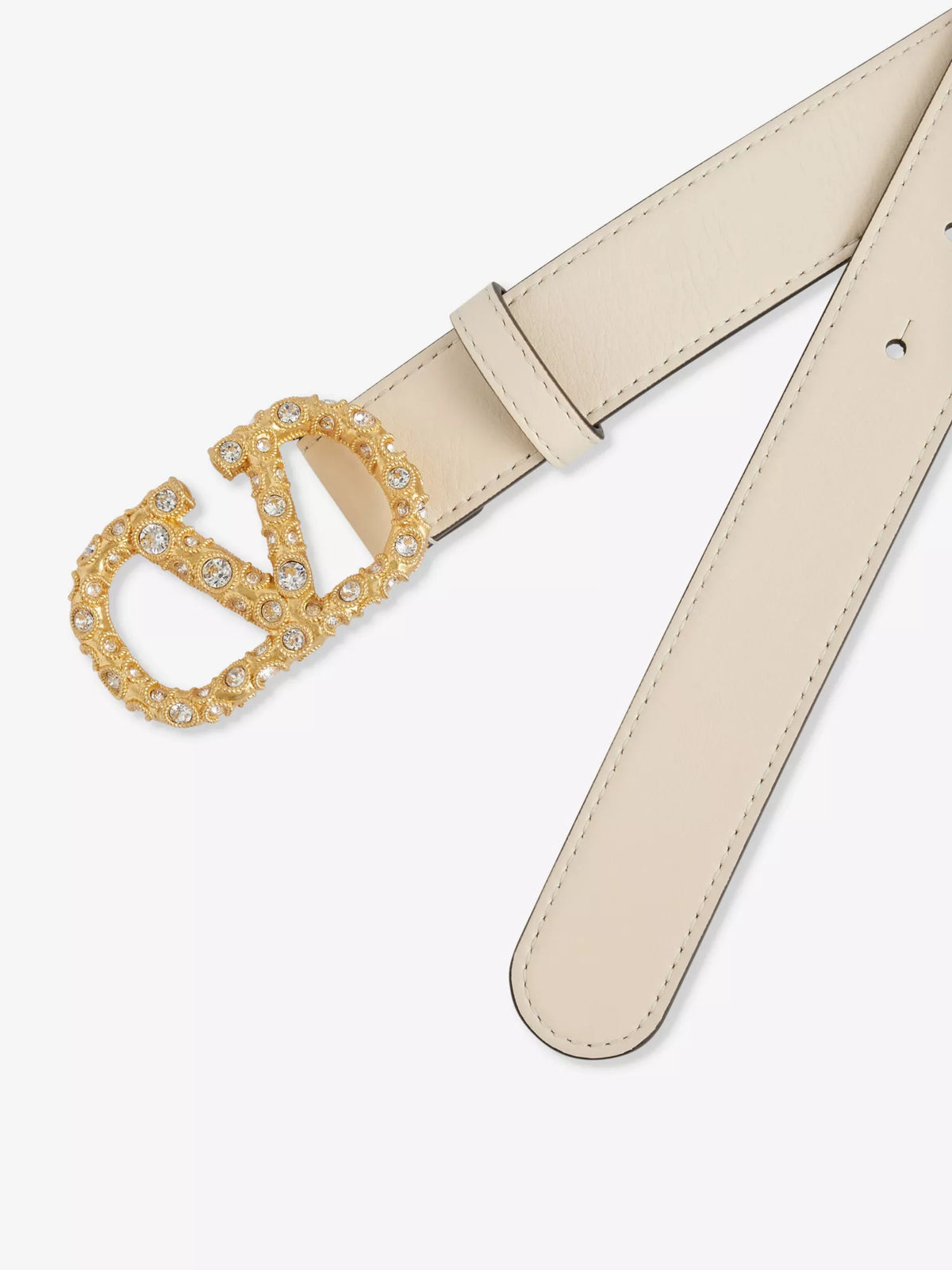 VALENTINO GARAVANI BOX CALF S./A.LIGHT GOLD-JEWEL - BEYMEN