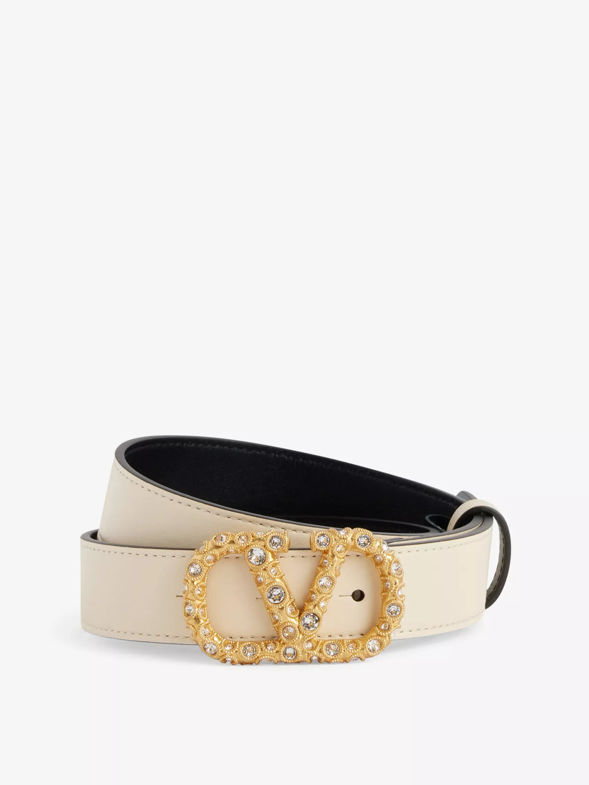 VALENTINO GARAVANI BOX CALF S./A.LIGHT GOLD-JEWEL - BEYMEN