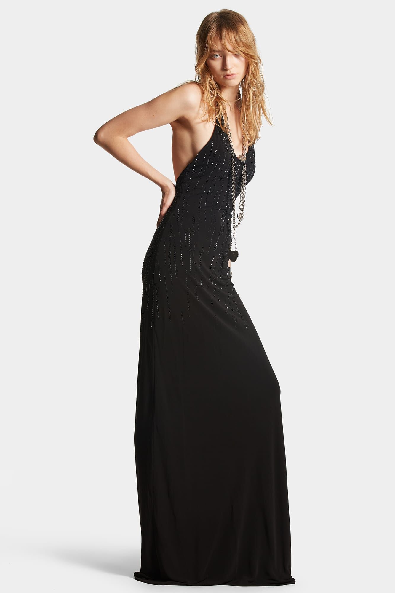 DSQUARED2 CRYSTALS DROP DRESS - BEYMEN