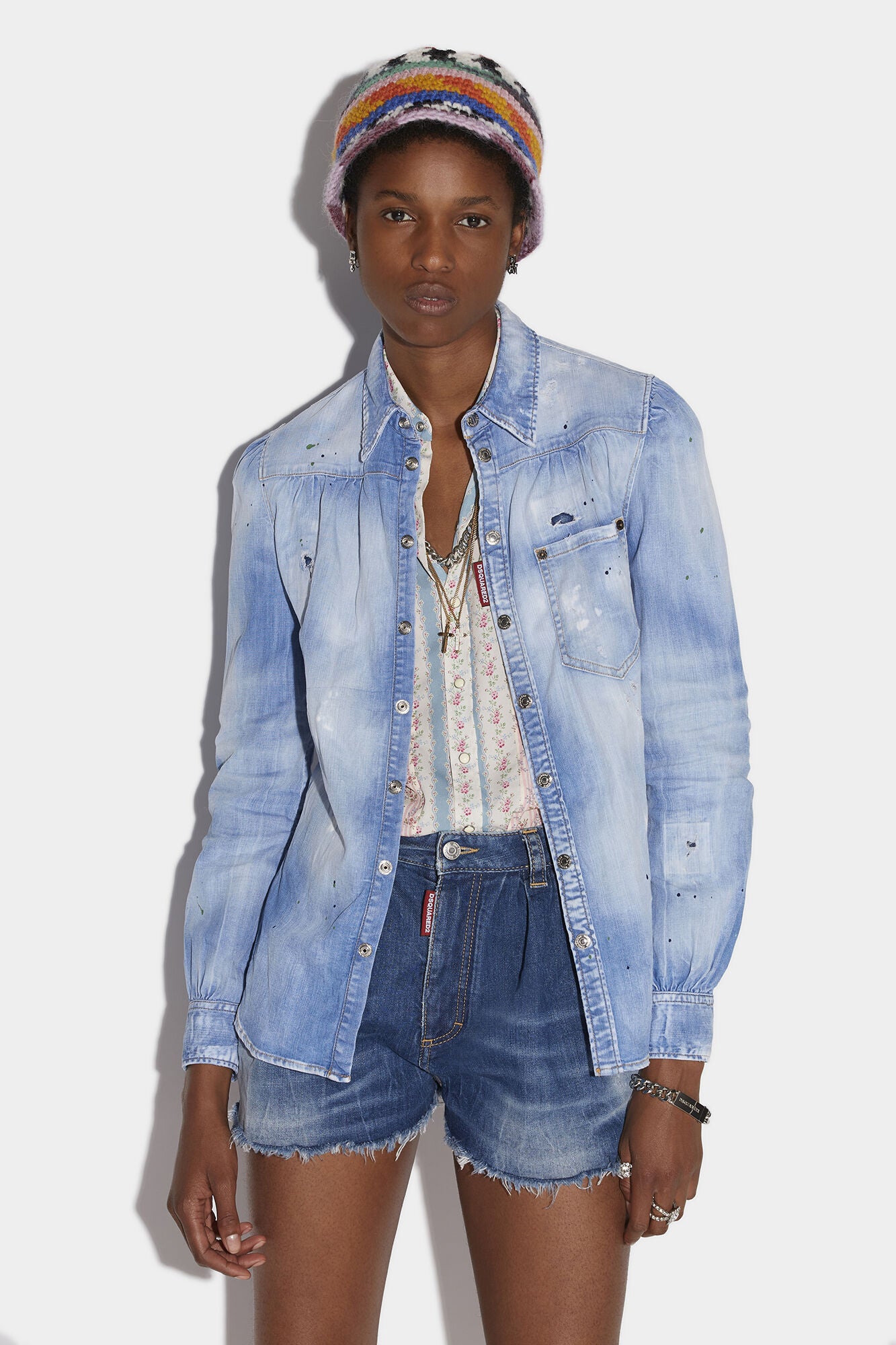 DSQUARED2 PLEATED YOKE SHIRT - BEYMEN
