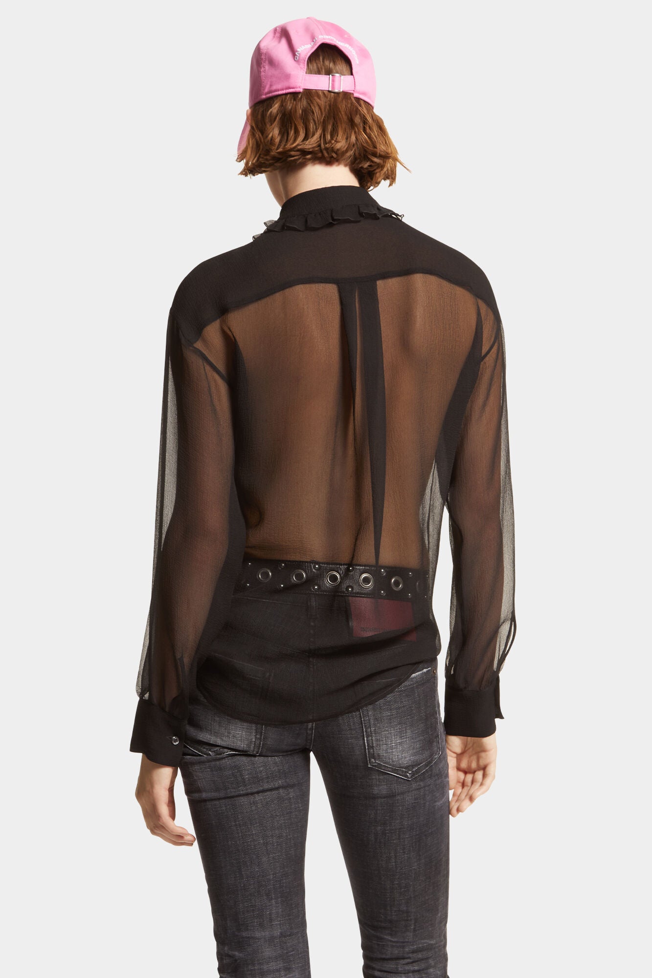 DSQUARED2 SILKY LACE TRIMMED SHIRT - BEYMEN