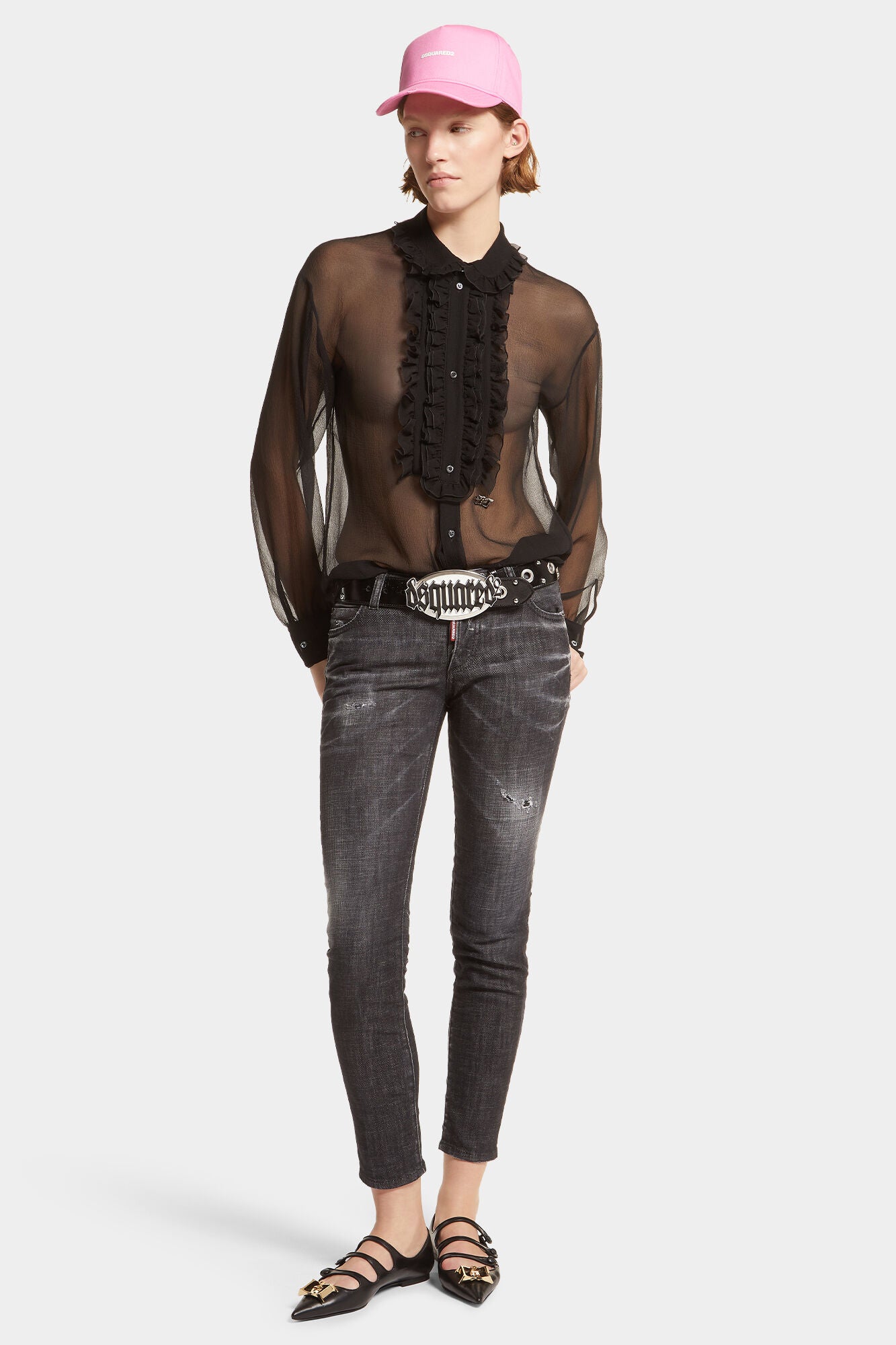 DSQUARED2 SILKY LACE TRIMMED SHIRT - BEYMEN