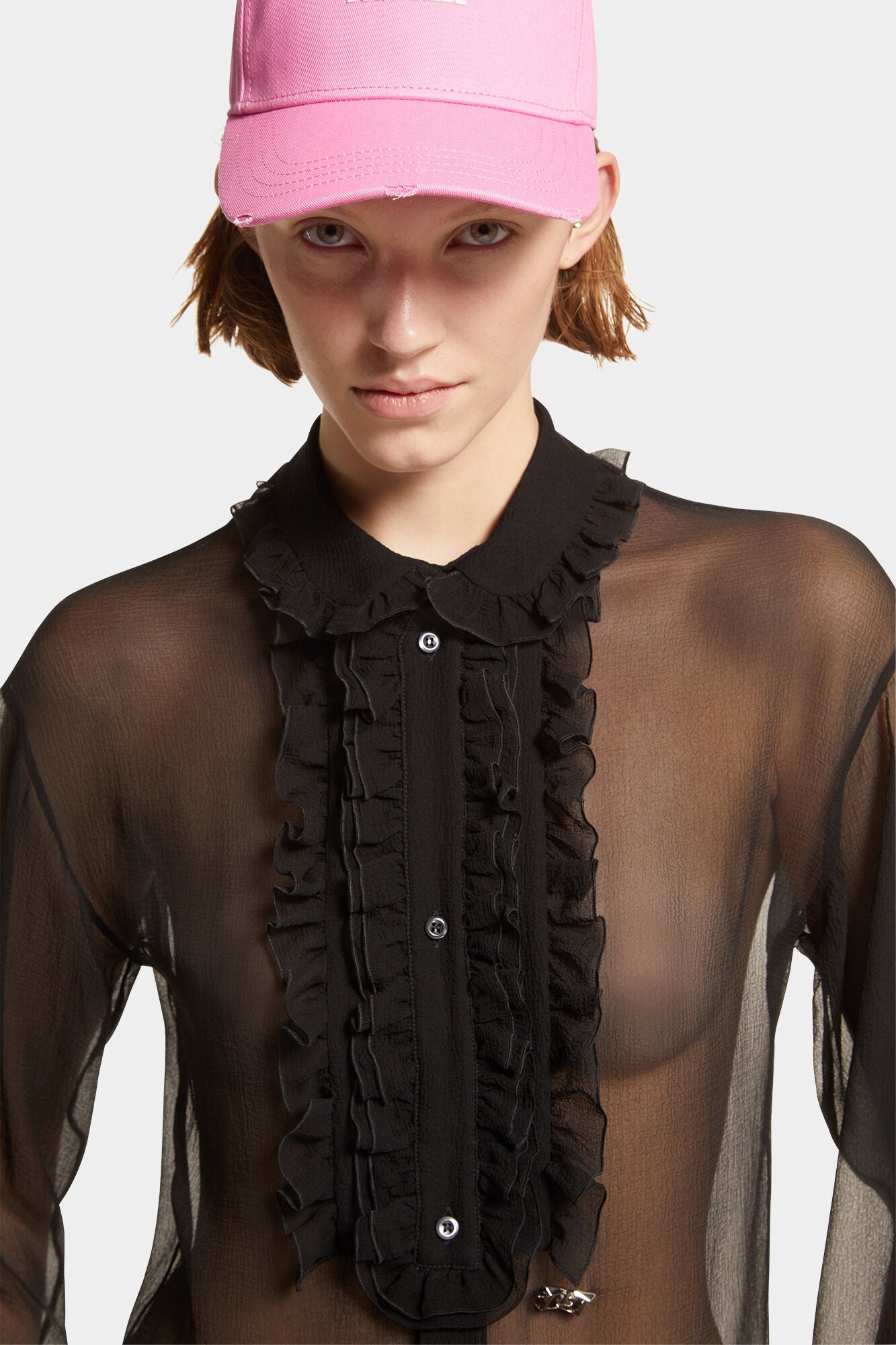 DSQUARED2 SILKY LACE TRIMMED SHIRT - BEYMEN