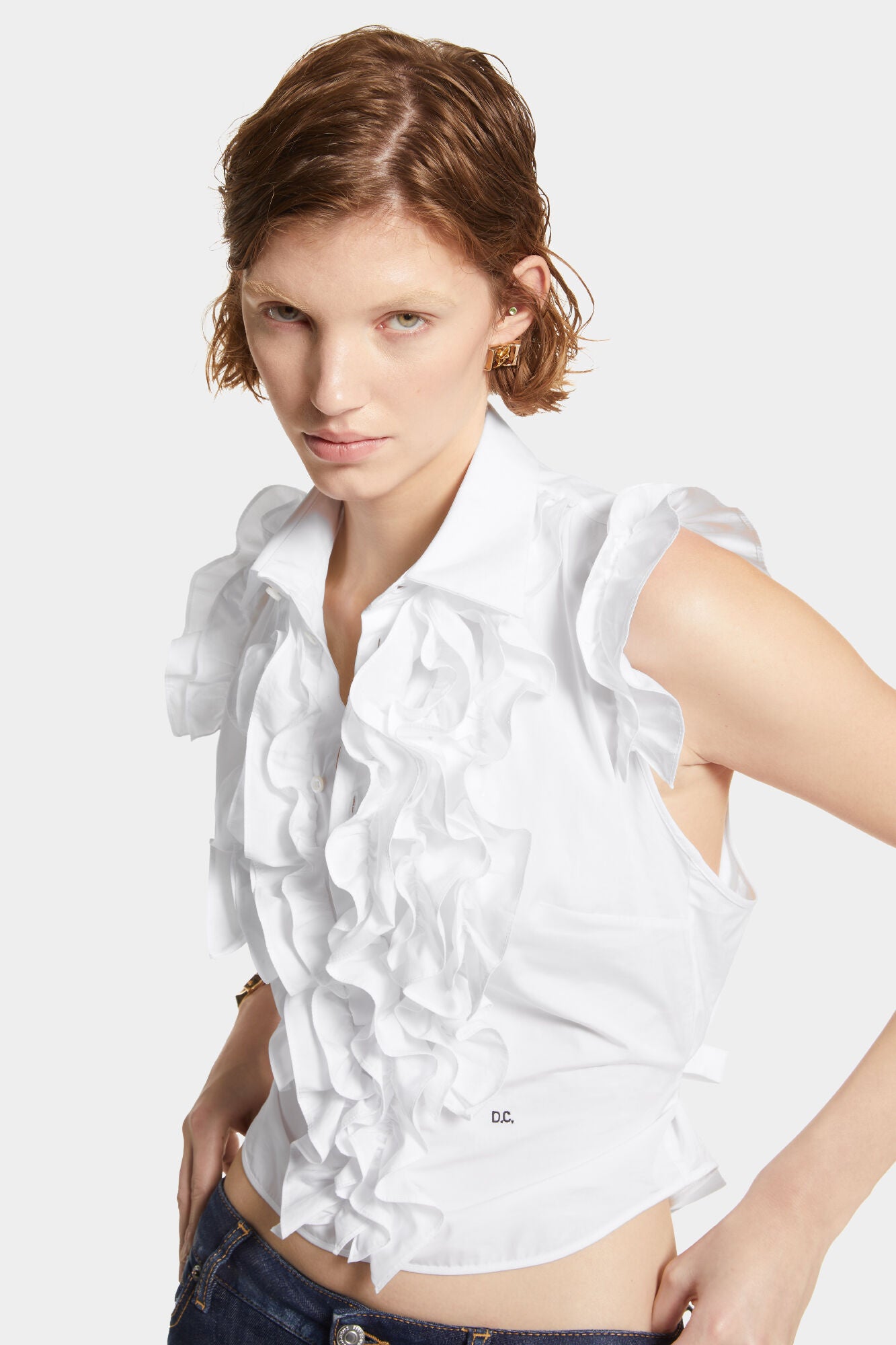 DSQUARED2 SUPER RUFFLED BLOUSE - BEYMEN