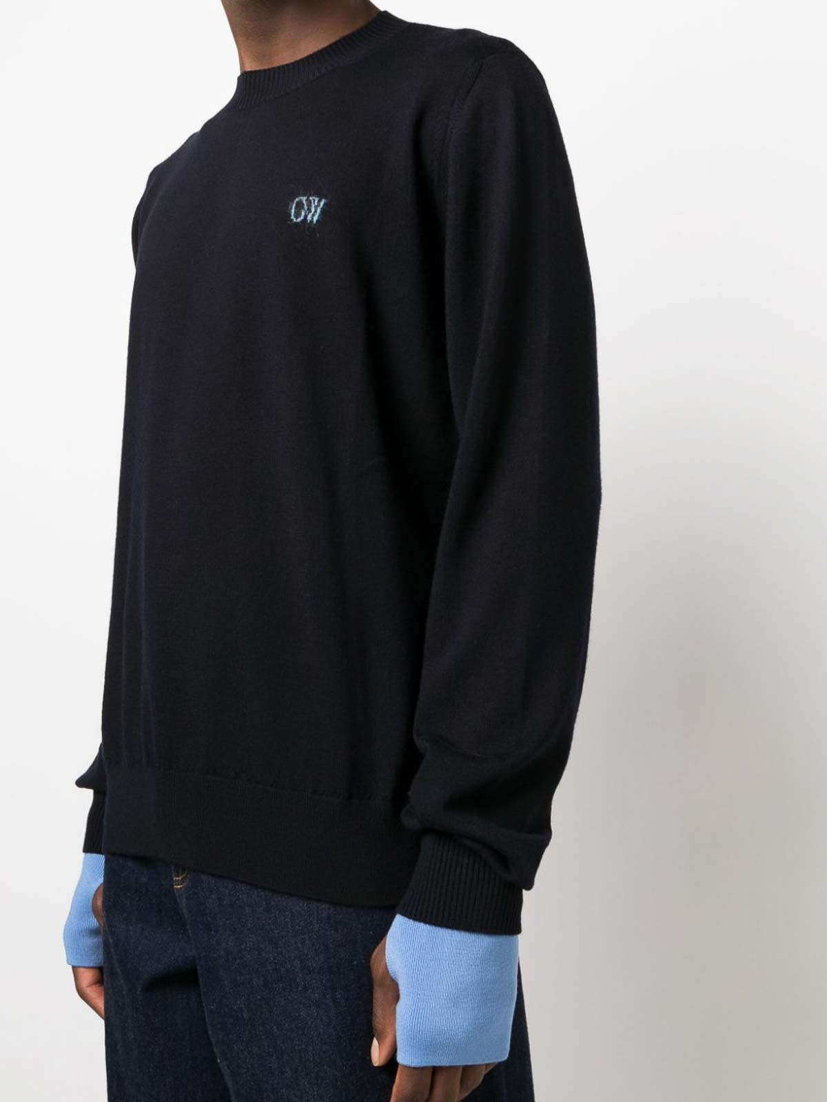 OFF-WHITE OW LAYERS GLOVE KNIT CREWNE SI - BEYMEN