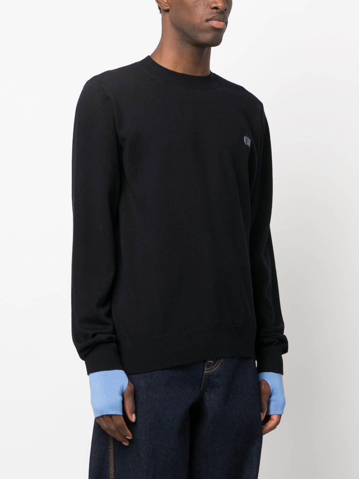 OFF-WHITE OW LAYERS GLOVE KNIT CREWNE SI - BEYMEN