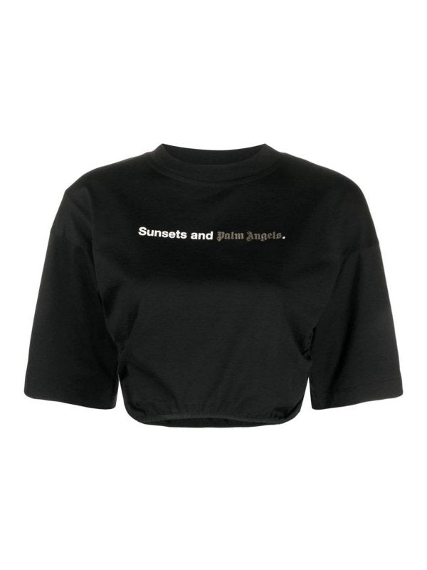 PALM ANGELS SUNSET ROUCHED TEE - BEYMEN
