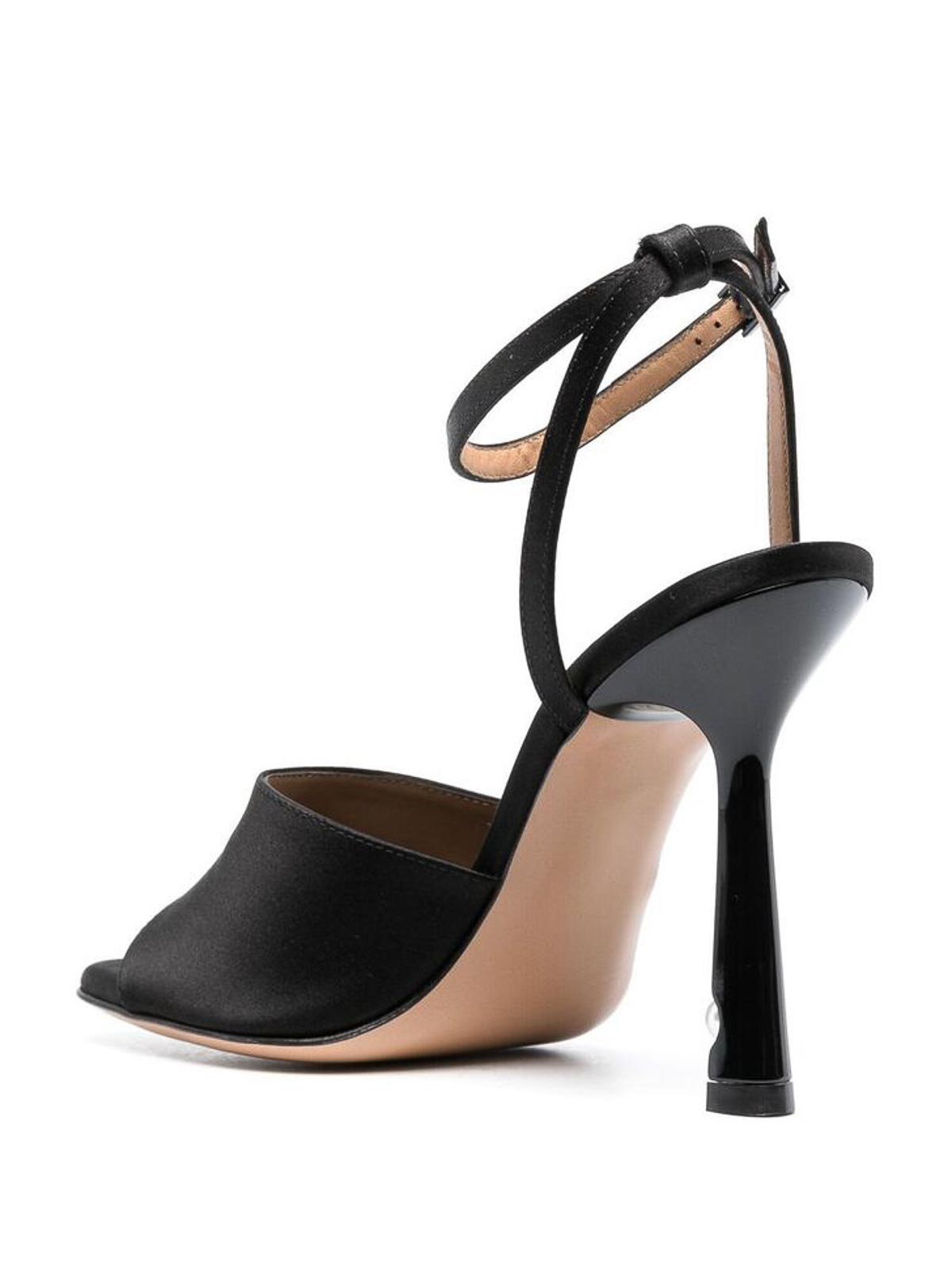 OFF-WHITE PEARL SATIN HIGH SANDAL - BEYMEN