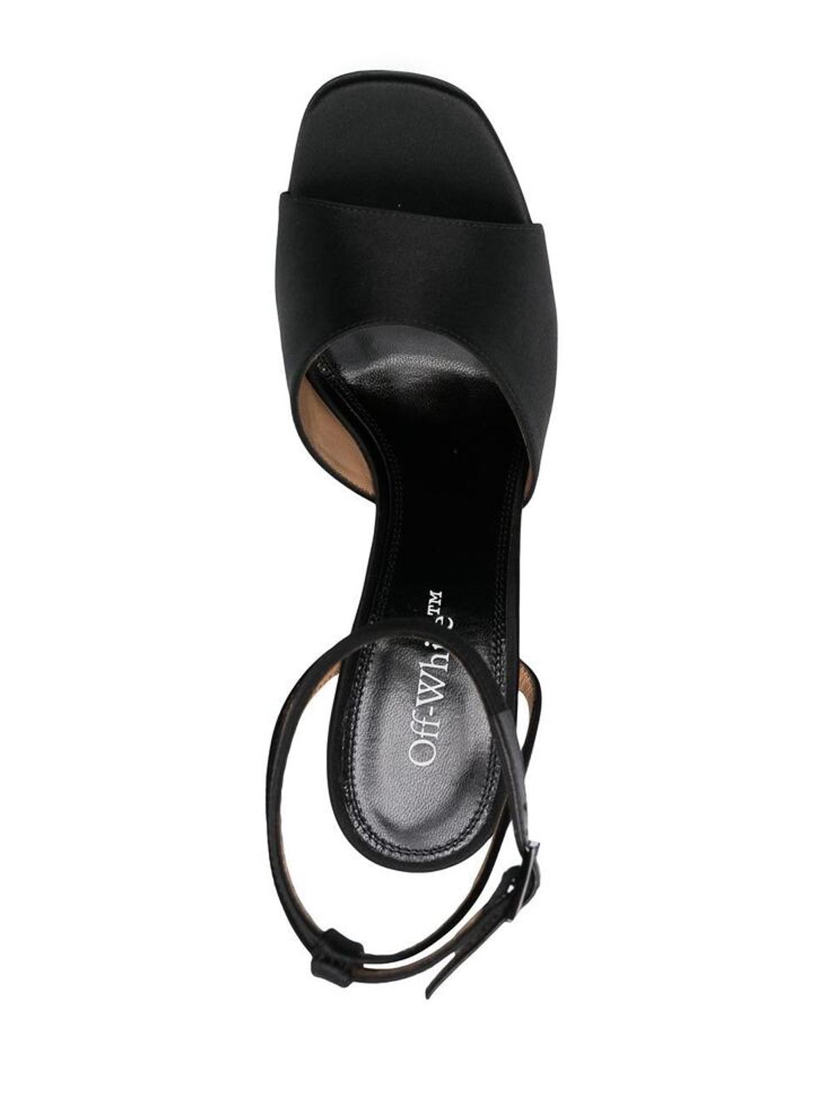 OFF-WHITE PEARL SATIN HIGH SANDAL - BEYMEN