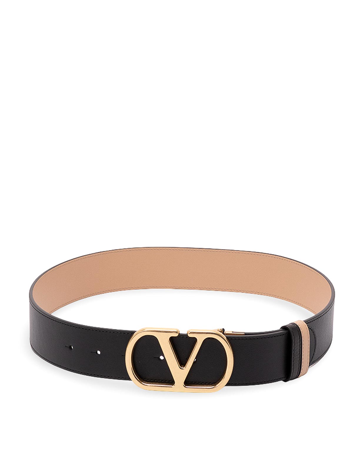 VALENTINO GARAVANI BOX CALF S./A.LIGHT GOLD LOGO - BEYMEN