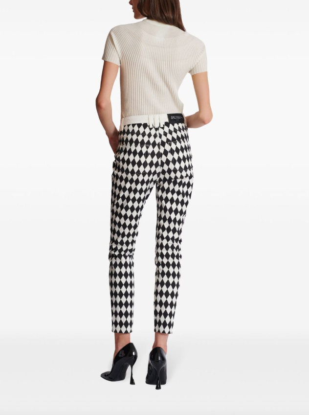 BALMAIN DIAMOND SLIM DENIM PANTS - BEYMEN
