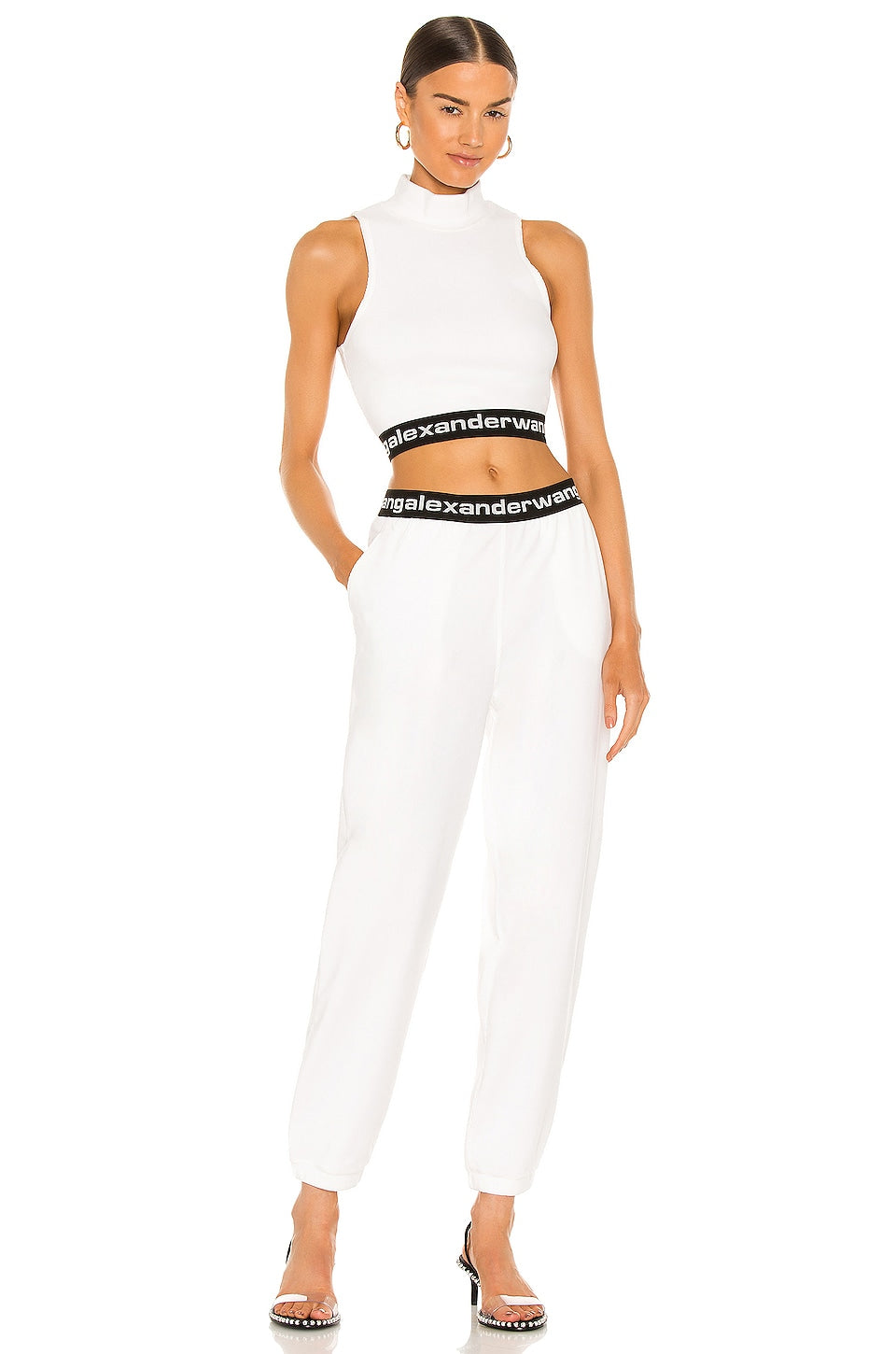 ALEXANDER WANG STRETCH CORD SLEEVELESS MOCK - BEYMEN