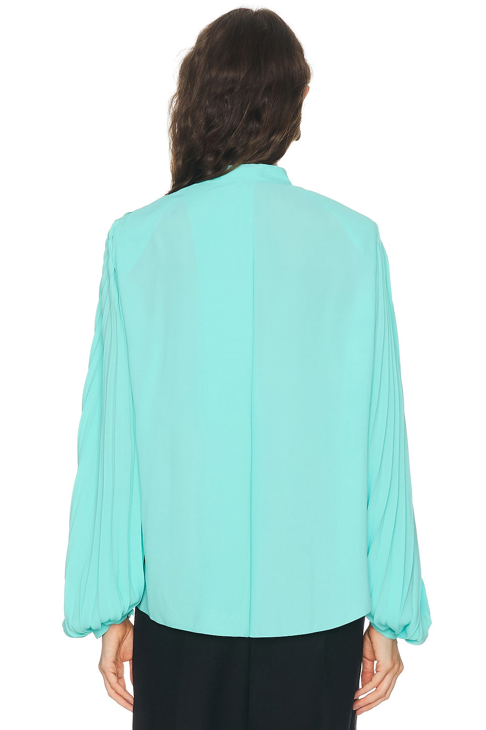 TOM FORD PLISSE LAVALLIERE SHIRT - BEYMEN