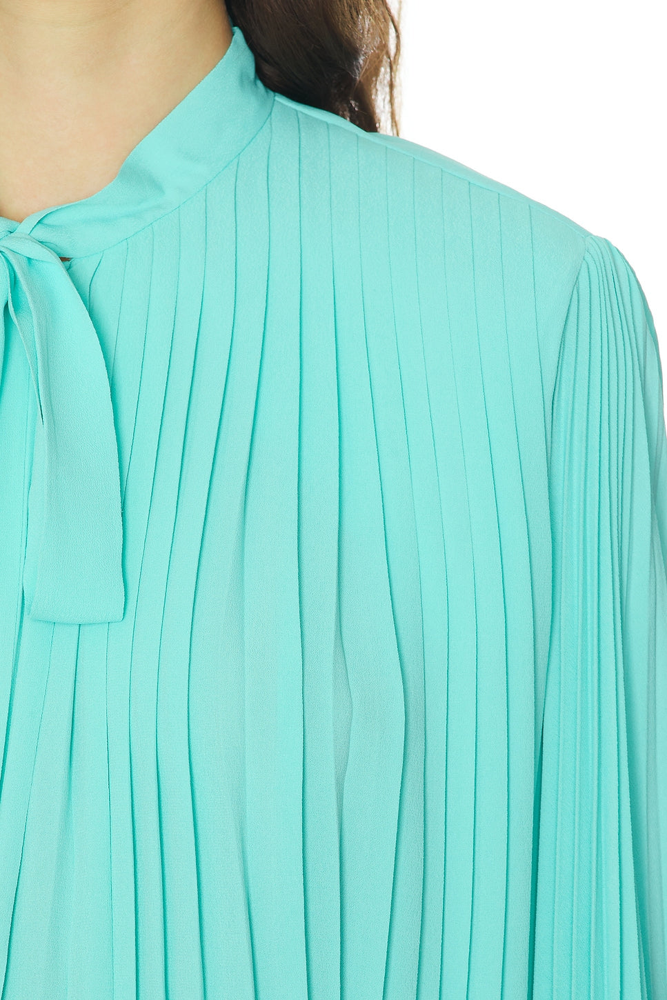 TOM FORD PLISSE LAVALLIERE SHIRT - BEYMEN