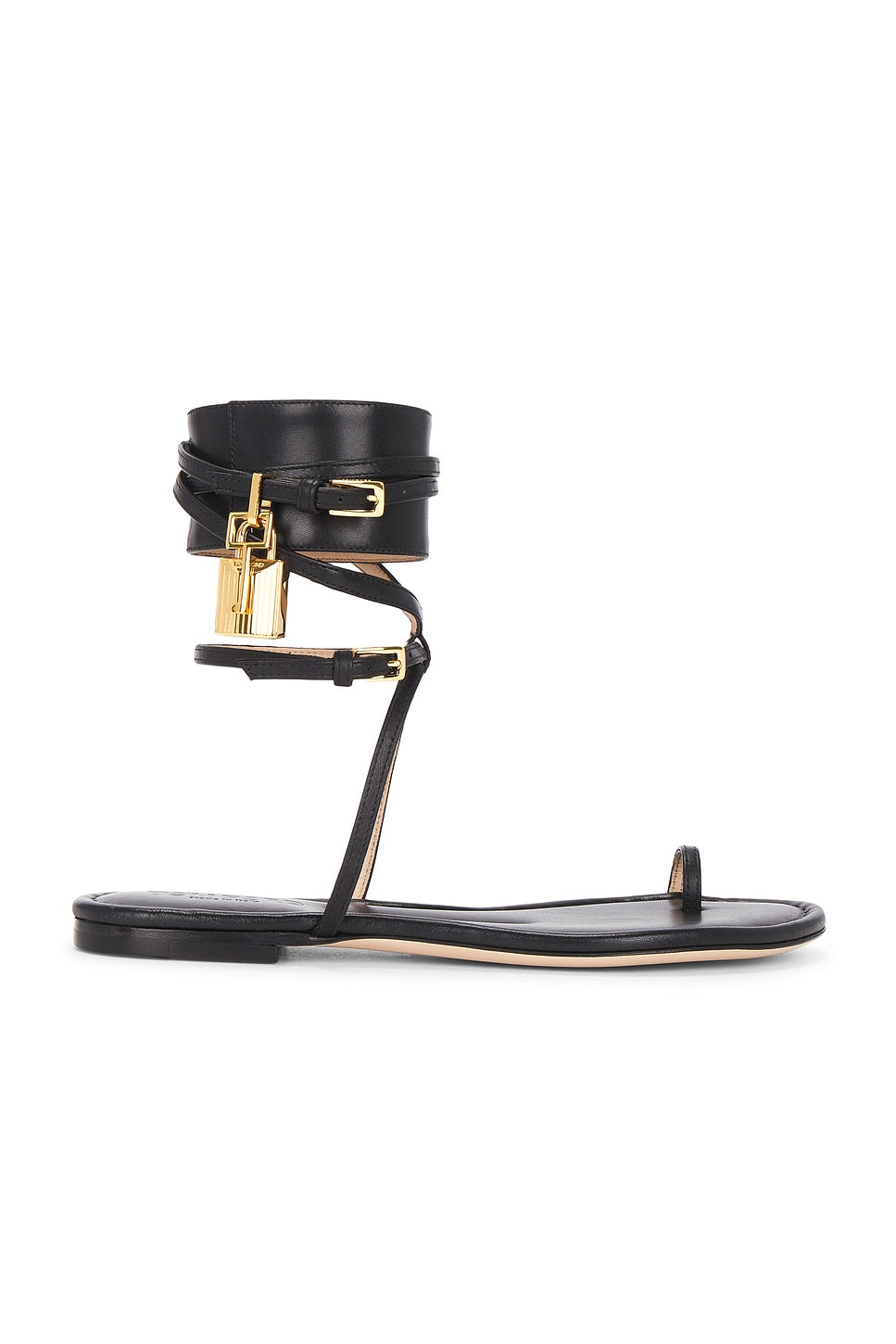 TOM FORD SOFT CALF ANKLE WRAP SANDAL