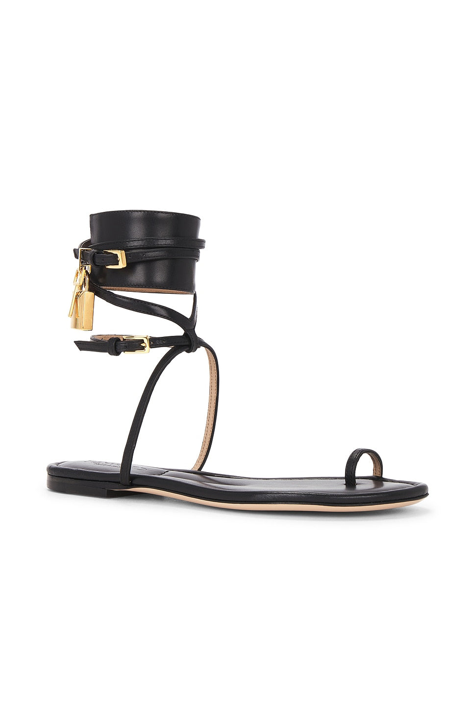 TOM FORD SOFT CALF ANKLE WRAP SANDAL