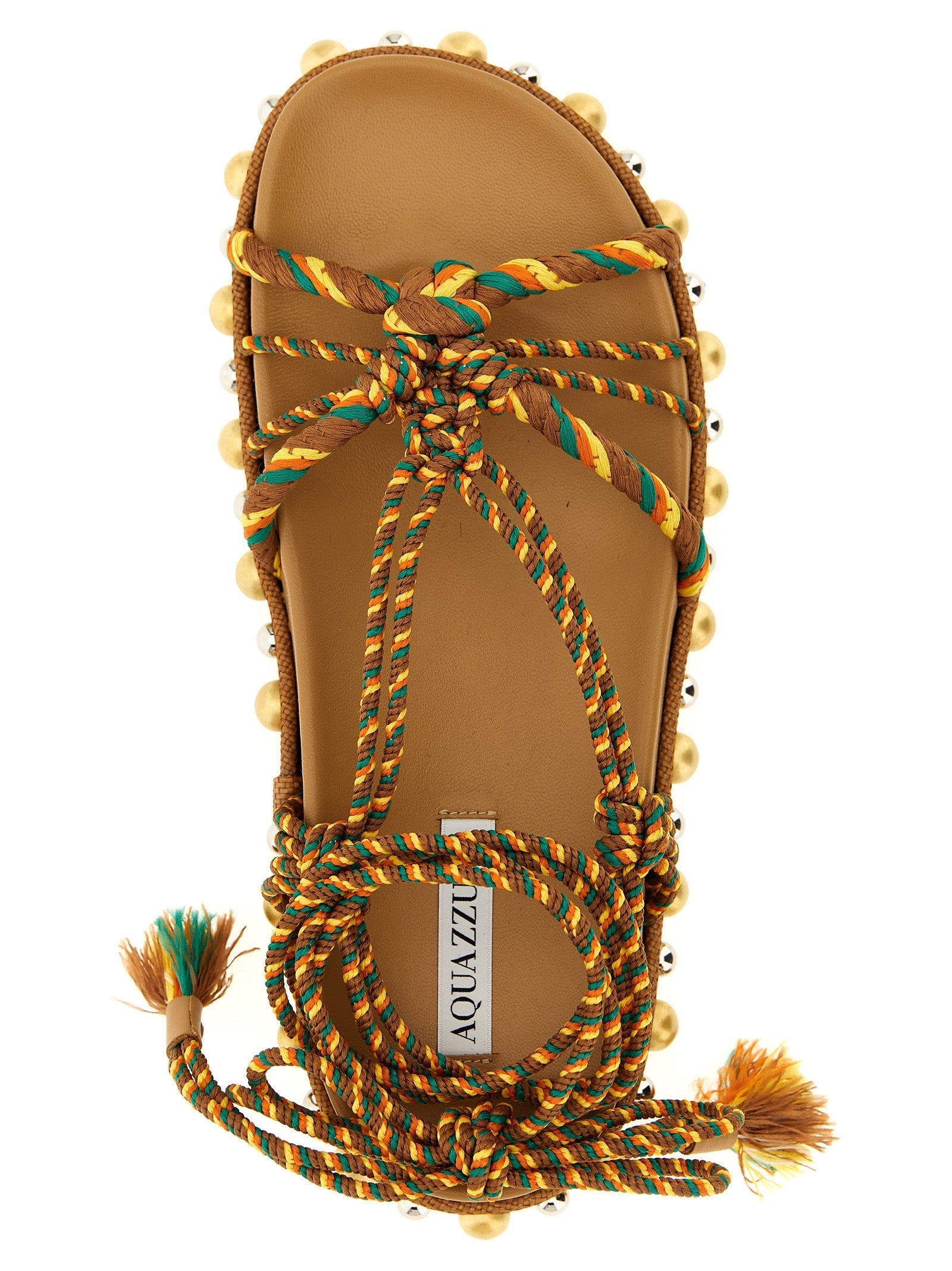 AQUAZZURA TROPICAL ROPE FOOTBED FLAT - BEYMEN