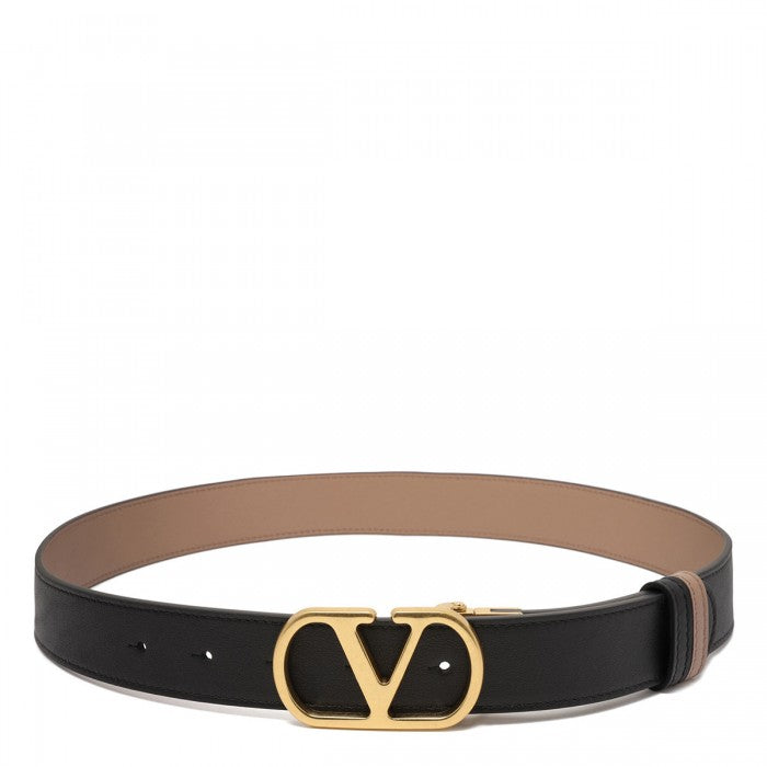 VALENTINO GARAVANI BOX CALF S./A.LIGHT GOLD LOGO - BEYMEN