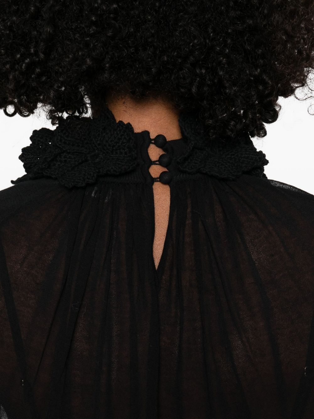 ZIMMERMAN HYPNOTIC CROCHET TRIM TOP