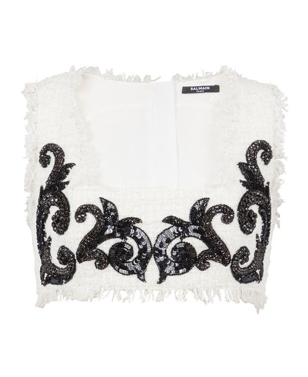 BALMAIN TWEED BRA TOP - BEYMEN
