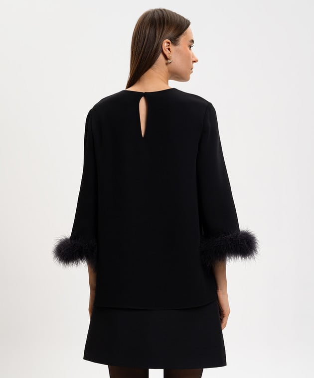 VALENTINO GARAVANI TOP WITH FEATHERS - BEYMEN