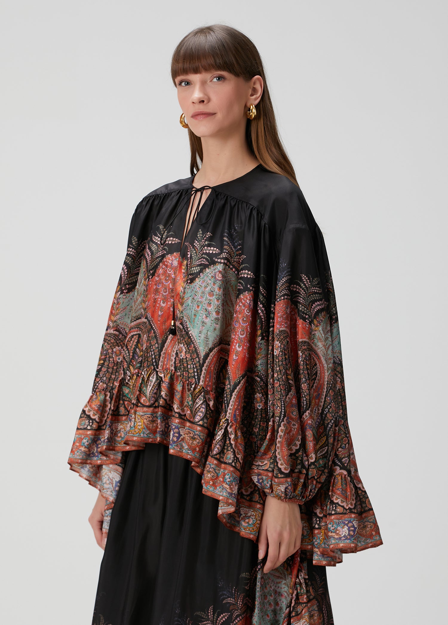 ZIMMERMAN RHIANNON RUFFLE BILLOW BLOUSE - BEYMEN