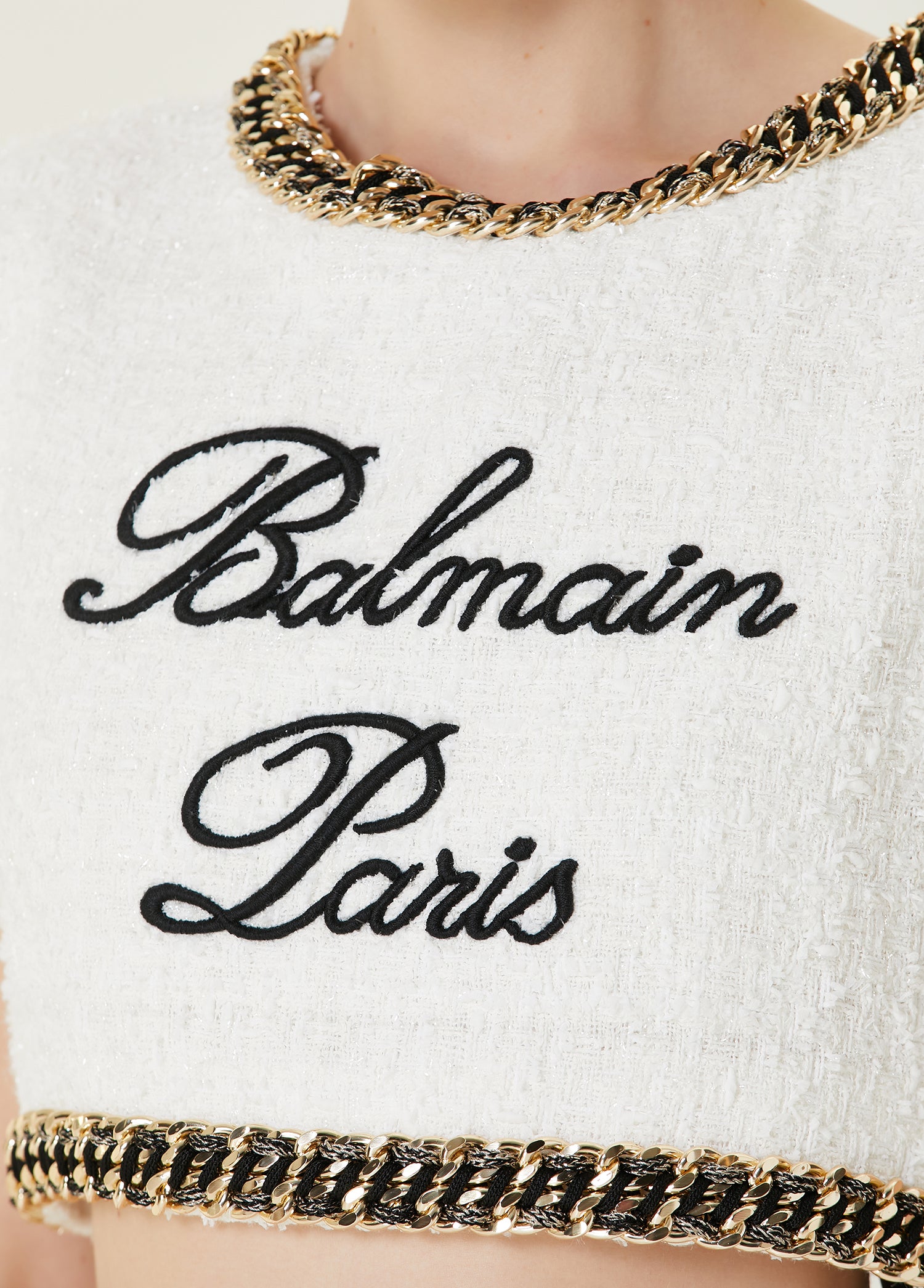 BALMAIN TWEED CROP TOP - BEYMEN
