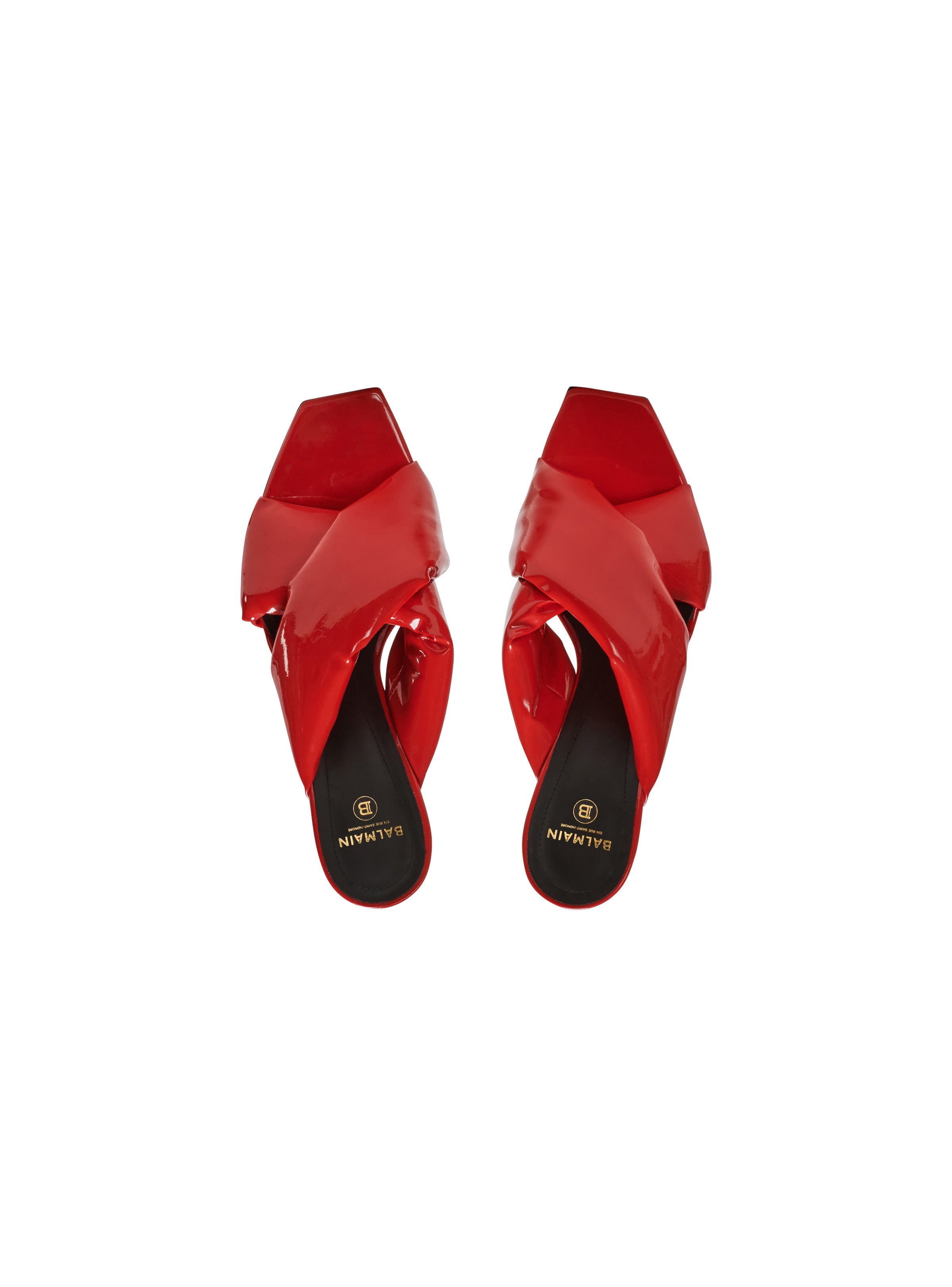 BALMAIN MULE UMA-PATENT LEATHER - BEYMEN