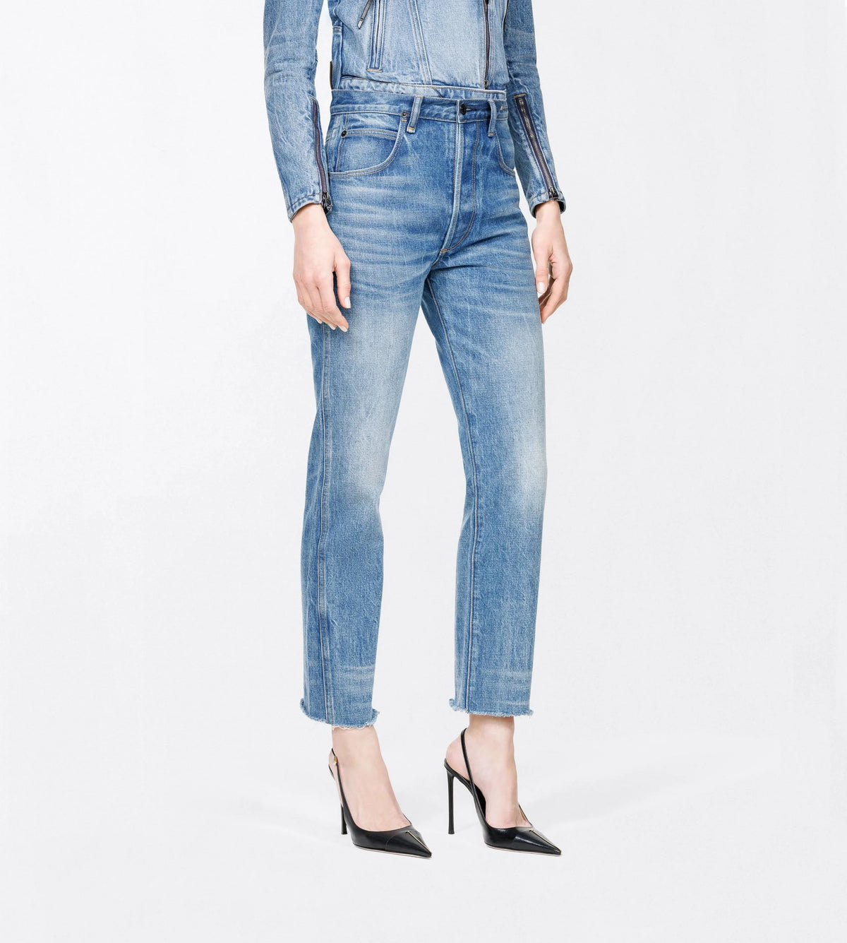 TOM FORD DENIM MELANIE STRAIGHT PANTS - BEYMEN