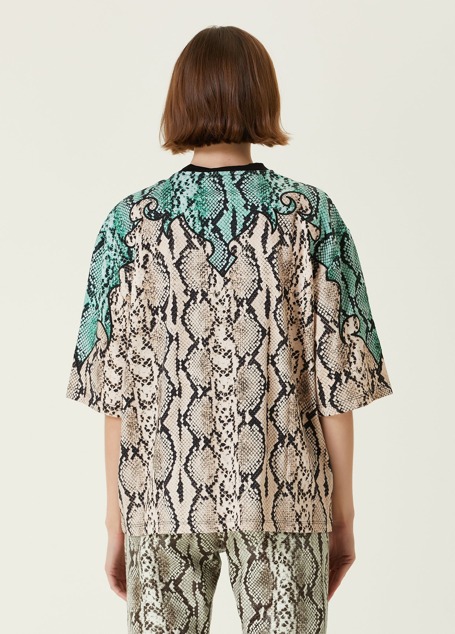 BALMAIN PYTHON PRINT T-SHIRT - BEYMEN