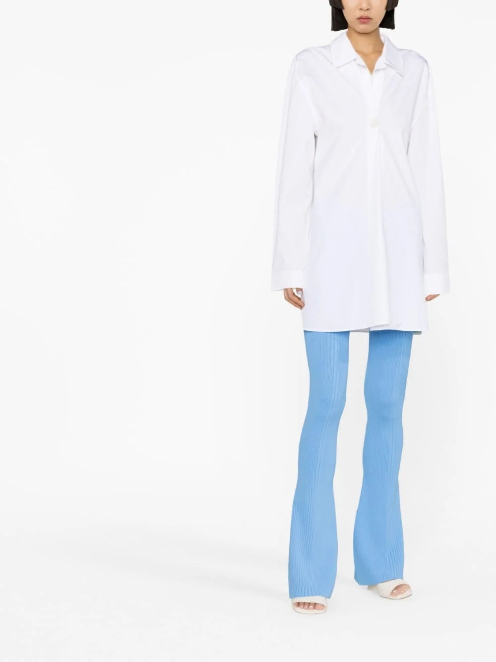 OFF-WHITE POPLIN FLOWER BUTTON LS SHIRT - BEYMEN