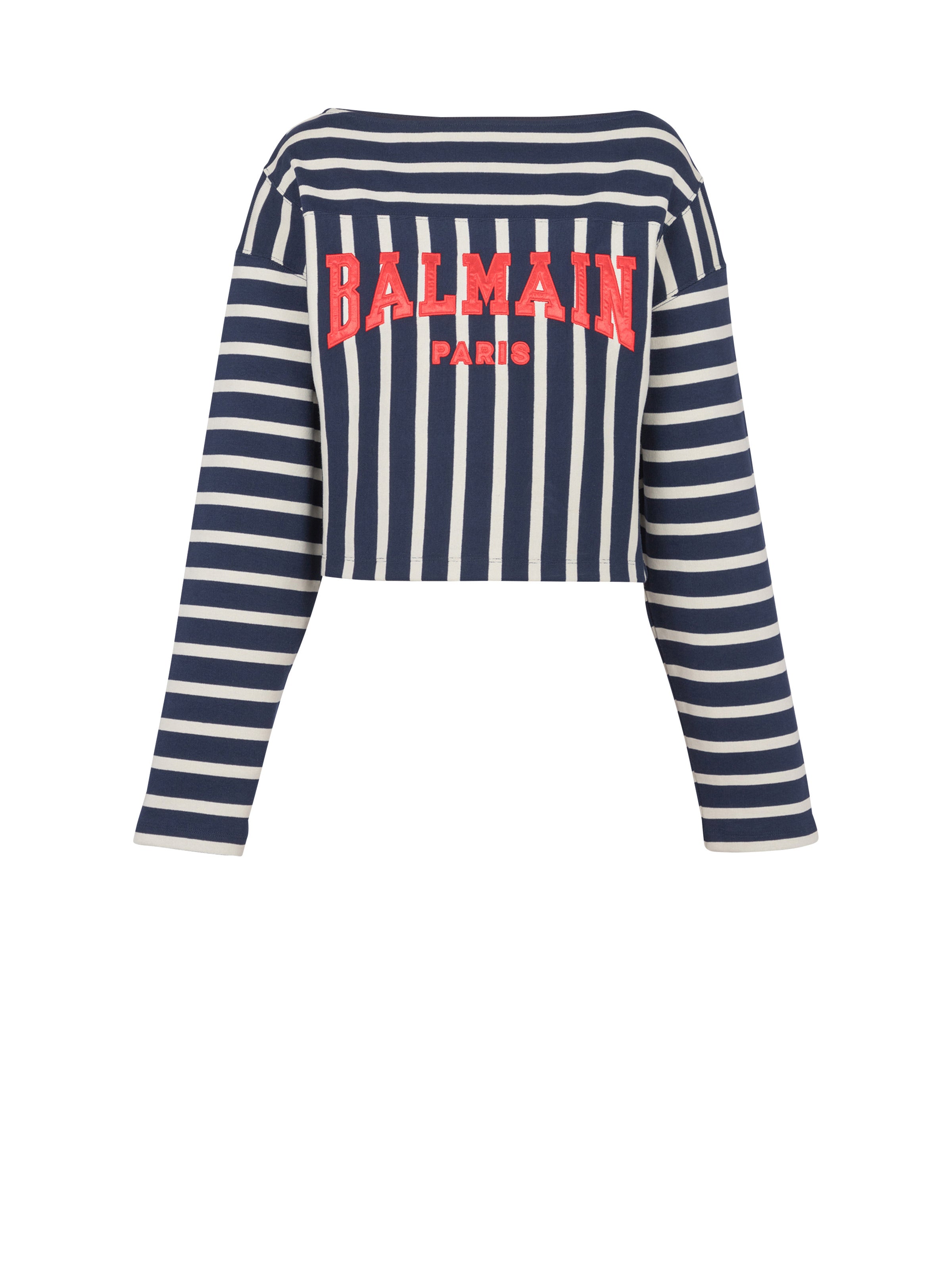 BALMAIN NECK CROP T-SHIRT - BEYMEN