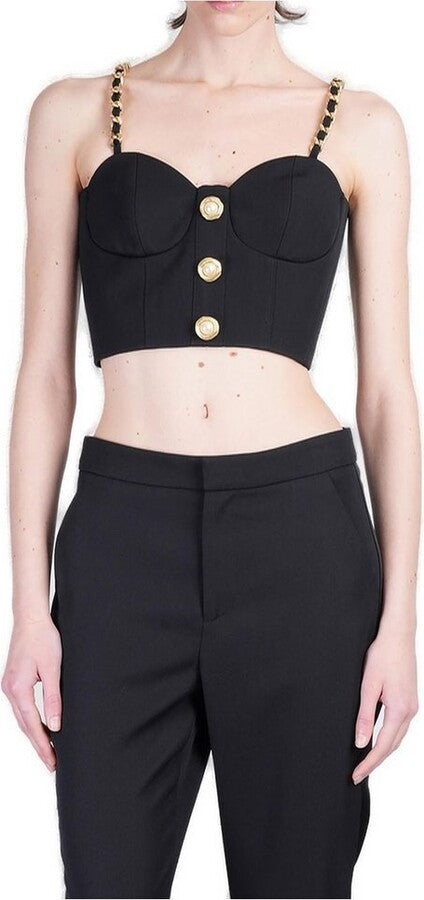 BALMAIN STRAPS BUSTIER GDP TOP