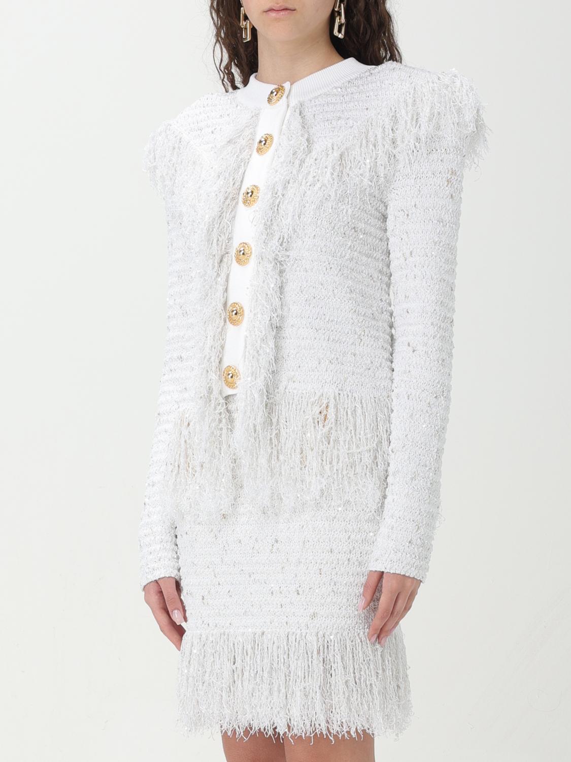 BALMAIN FRINGED TWEED JACKET - BEYMEN