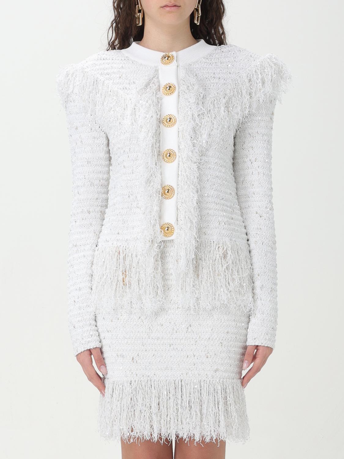 BALMAIN FRINGED TWEED JACKET - BEYMEN