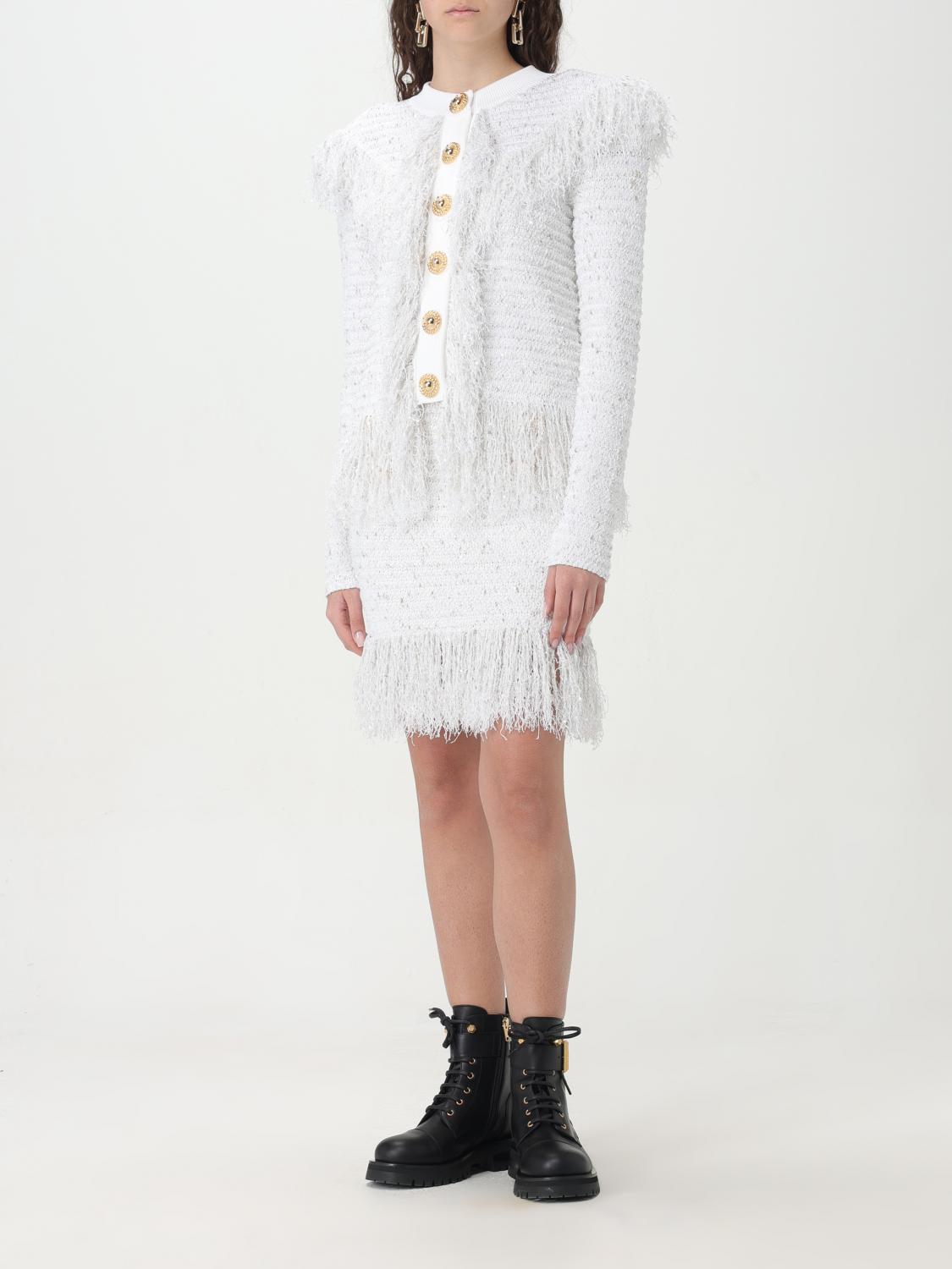 BALMAIN FRINGED TWEED JACKET - BEYMEN