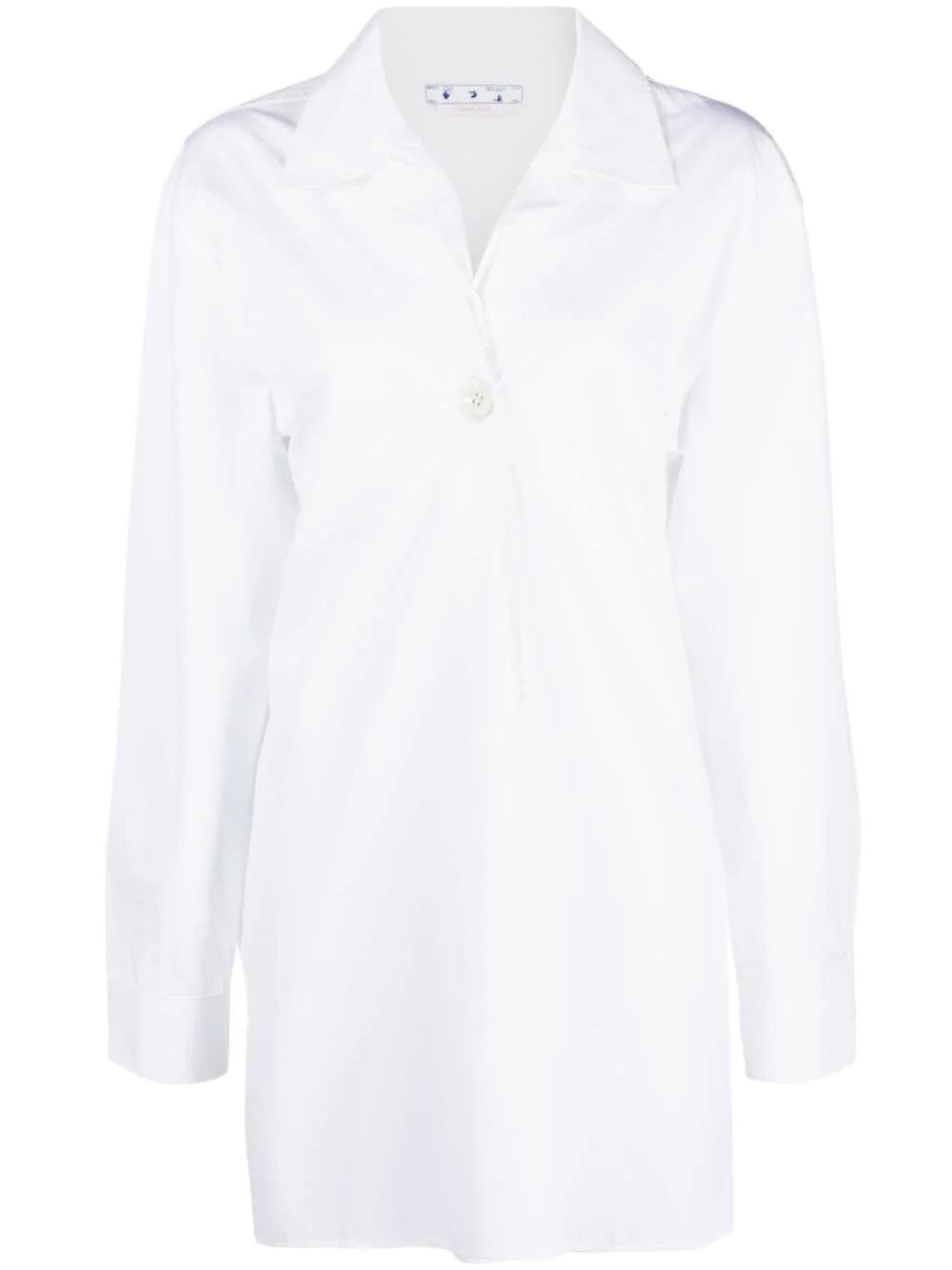 OFF-WHITE POPLIN FLOWER BUTTON LS SHIRT - BEYMEN